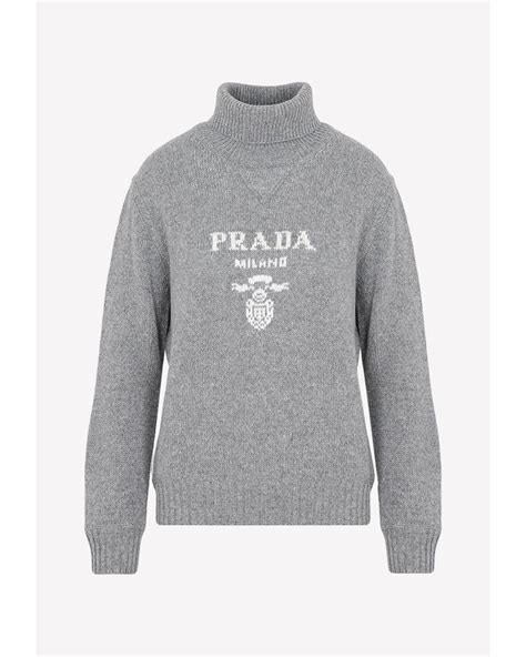 prada sweater logo|Prada turtleneck sweater.